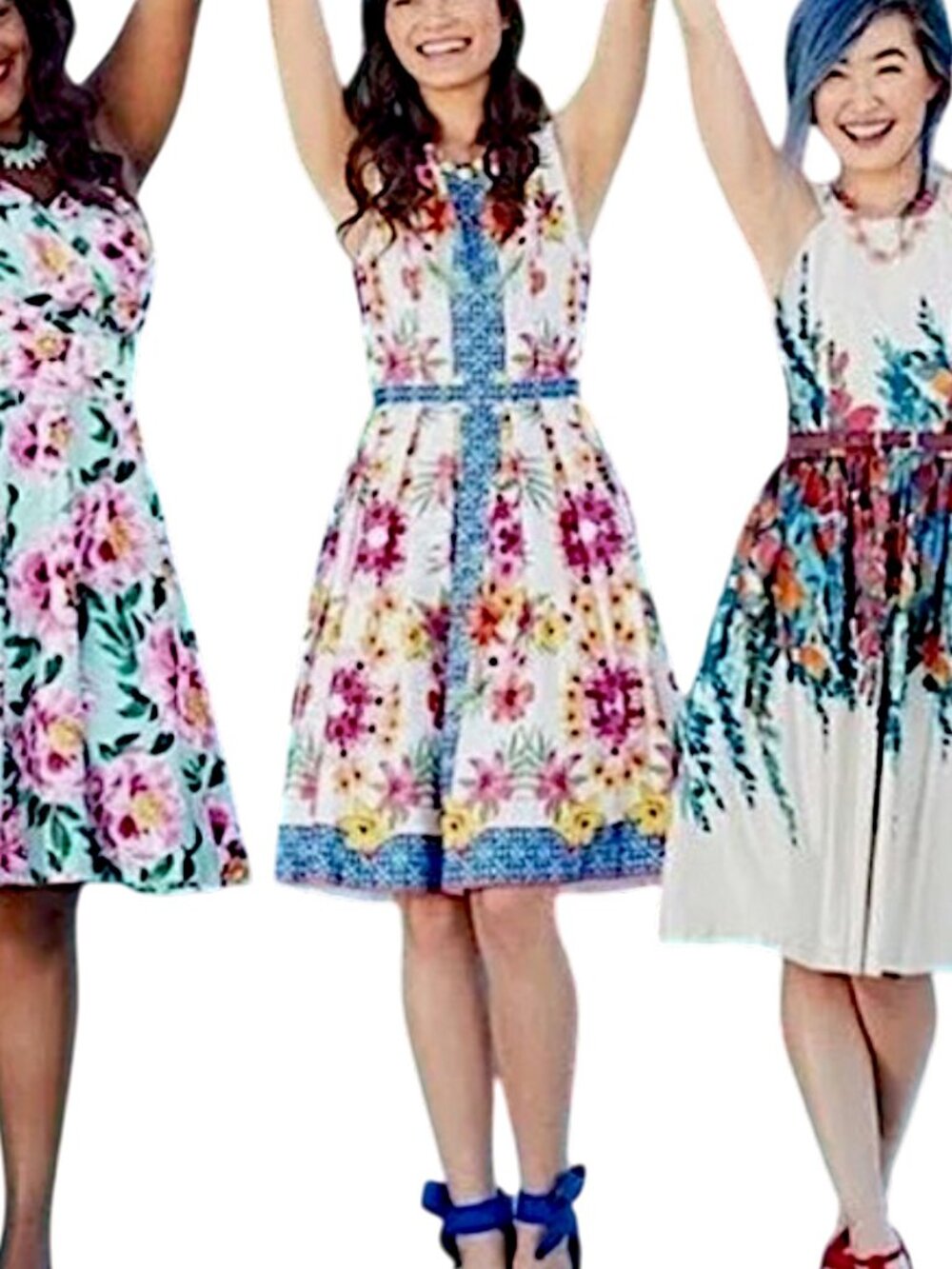 NWOT Modcloth Zesty Attire Required Fit & Flare Grossgrain Floral Dress 4X